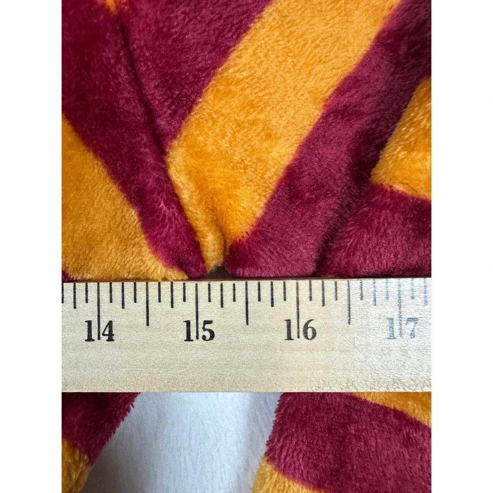 Harry Potter Gryffindor Robe Girls L 10/12 Gold Maroon Striped Hooded Fleece